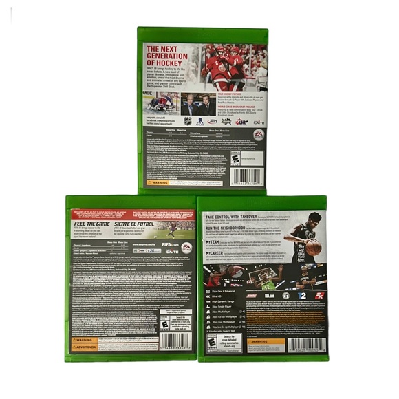 Xbox One Professional Sports Game Bundle, FIFA 15 NHL 15 & NBA 2K19 - Picture 2 of 11